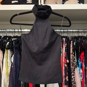 Mango Black High-Neck Camisole